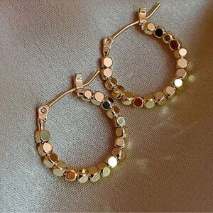 Luxe Gold Tone Small Minimalist Hoop Earrings